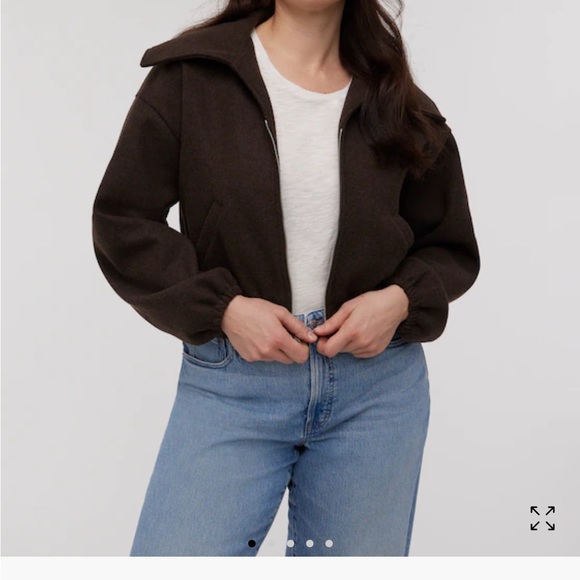 Madewell Zip-Front Shawl Bomber Jacket - Picture 1 of 6